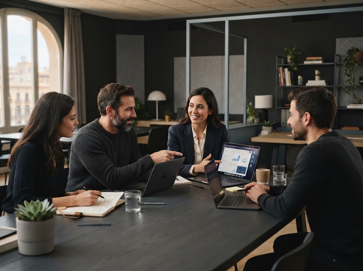 Gvallis Core Official — equipo revisando modelos de análisis de datos e inversión
